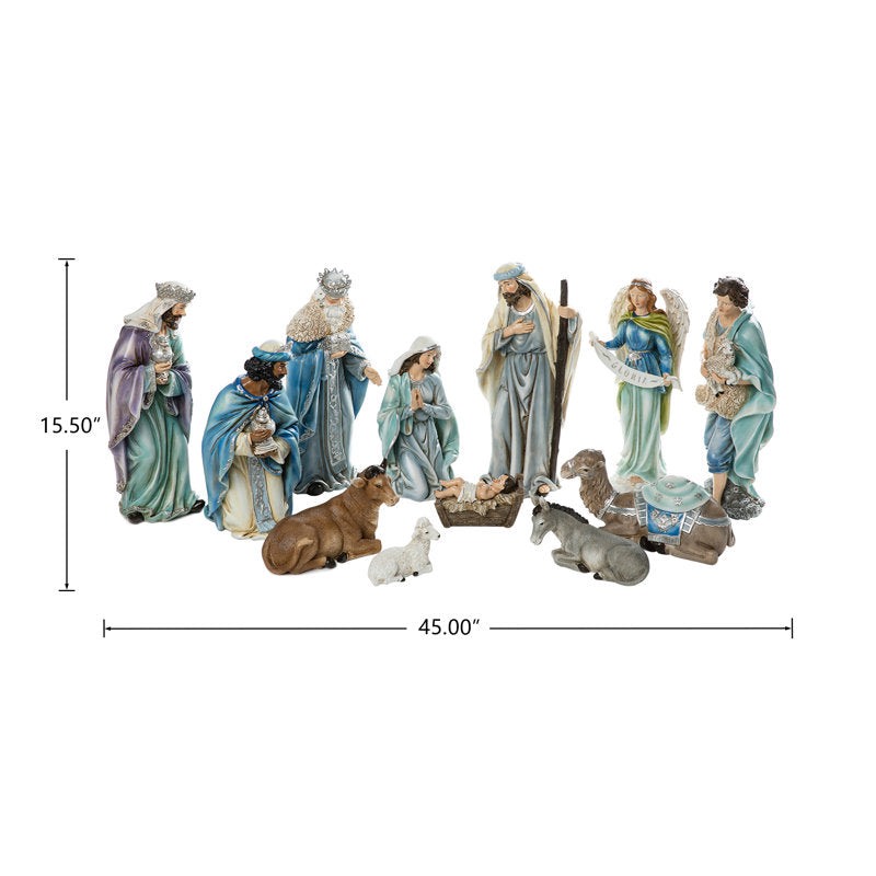Conjunto de Figuras de Presépio Deluxe com 12 Peças